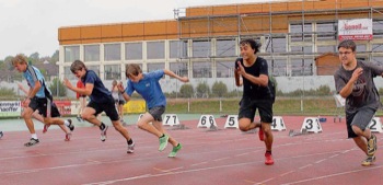 Sprint der männlichen Jugend A beim Stadtjugendsportfest 2011